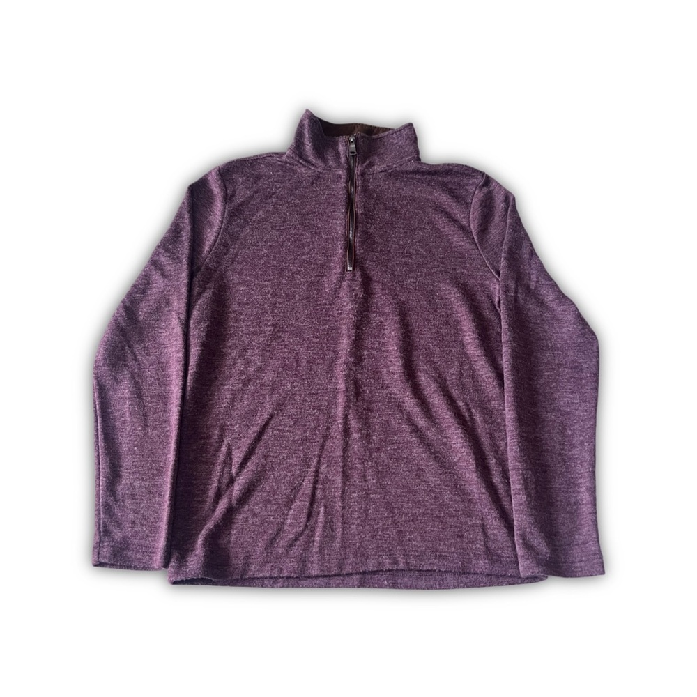 Banana Republic Men’s Knit Quarter Zip- Maroon Plum Size Small